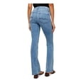 thumbnail image 2 of 7 FOR ALL MANKIND Womens Navy Cotton Blend Pocketed Zippered Easy Care Boot Cut Jeans Juniors 27, 2 of 4