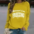 thumbnail image 2 of Cmfcve Women's Sweatshirt Letter Print Long Sleeve Graphic Tops Crew Neck Loose Gym Pullover, 2 of 4