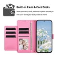 thumbnail image 3 of Case For Samsung Galaxy A17 5G Butterfly Flower Multi-card Holder Zipper Wallet With Lanyard Magnetic Clasp Flip Stand Leather Phone Case,Pink,For Galaxy A17 5G, 3 of 8