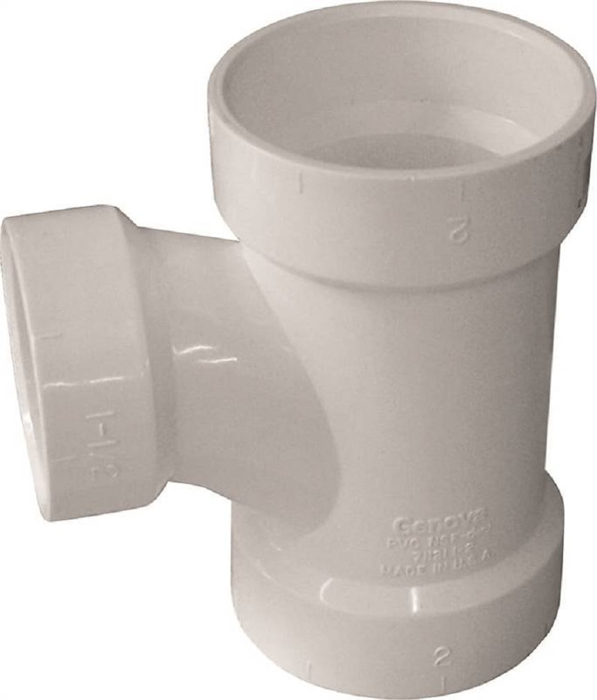 Genova 192138P/71141 PVC Reducing Sanitary Tee, 4 x 11/2 Inch
