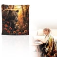thumbnail image 4 of Wyihui Flannel Throw Blanket, Soft Cozy Lightweight Autumn Brown Print Blanket for Couch Bed Sofa, Fall Decor for Home Living Room Dorm, 4 of 7