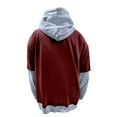 thumbnail image 3 of Men's Fanatics Burgundy/Heather Gray Washington Commanders Big & Tall Twofer Pullover Hoodie, 3 of 3