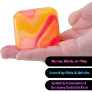 Schylling NeeDoh Nice Cube Swirl - Sensory Toy with a Super Solid Squish - Unique, Swirling Color Blend - Ages 3 and Up - Orange; One Cube Per Pack