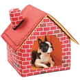 thumbnail image 1 of Casa Portátil Para Cachorros De Gatos, Casa De Ladrillo Rojo Para Mascotas, Casa Cálida Y Acogedora Para Gatos, Casa Para Perros ANGGREK Otros, 1 of 7