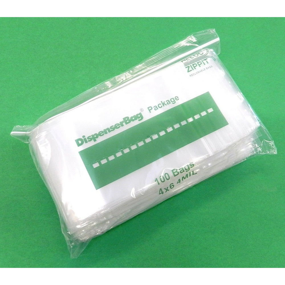 4x6 ZIPLOCK BAGS 4MIL 4" x 6" HEAVYWEIGHT 4 mil RECLOSABLE CLEAR POLY