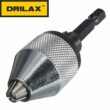 1 3/8 Inch Keyless Chuck - DRILAX 1/4 Inch Hex Shank 0.3mm to 1/4 inch Keyless Drill Chuck Quick Change Adapter Converter