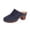 Navy, variant on Womens Platform Chunky Mules Low Block Heels Closed Toe Slip-on Sandals Summer Vacation Slide Clogs, Black Size 8.5
