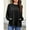 Black, variant on Fancyglim Plus Size Sweatshirts for Women Crew Neck Tops Long Sleeve Oversized Fleece Shirts with Pockets Thumb Holes Khaki 2XL