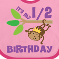 thumbnail image 4 of Inktastic Half Birthday 6 Months Baby Monkey Boys or Girls Baby Bib, 4 of 4