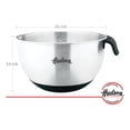 thumbnail image 2 of Bowl de Cocina Hudson Acero Inoxidable 9.5 Pulgadas con Base de Silicona Antideslizante, Recipiente para Mezclar y Preparar, Durable y Fácil de Limpiar, Libre de PFOA, PTFE y Cadmium, 2 of 6