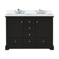 thumbnail image 3 of Dukes 48 in. W x 22 in. D Espresso Double Bath Vanity, Cultured Marble Top, and Faucet Set, 3 of 10