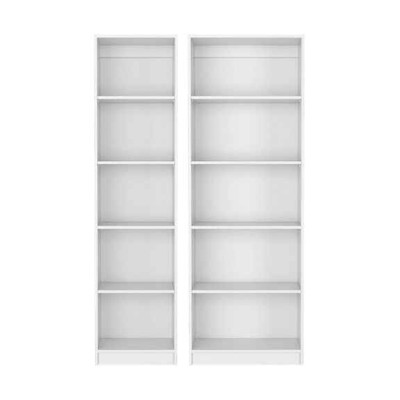 Xukmct 10 Shelves Bookcases Bookshelf Book Storage Shelf Rack for Home Office, White
