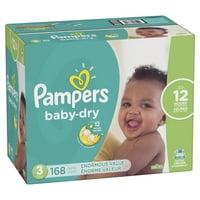 Pampers Baby Dry Diapers (Choose Size and Count)