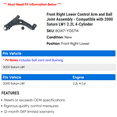 thumbnail image 2 of Front Right Lower Control Arm and Ball Joint Assembly - Compatible with 2000 Saturn LW1 2.2L 4-Cylinder, 2 of 2