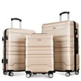 thumbnail image 1 of Luggage Suitcase Sets Expandable ABS Durable Suitcase Sets 4 Spinner Wheels TSA Lock 3pcs Clearance Luggage Set 20''24''28'' Orange, 1 of 10