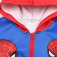 thumbnail image 3 of Marvel Spiderman sudaderas con capucha para niños, ropa para niños, chaqueta de Spiderman, abrigos para niños pequeños, dibujos animados, 3 of 4