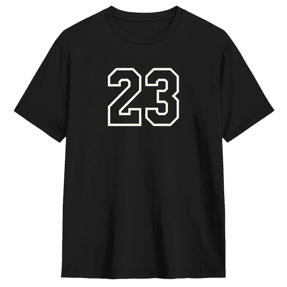 Number 23 Retro Graphic Tee for Men and Women, Fun Birthday Gift Cotton Short Sleeves T-Shirt