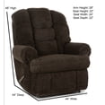 thumbnail image 2 of King of Comfort Big Man Stallion Wallsaver Recliner. 500 Lb. Capacity. Extended Length 79 Inches. Seat Width 25 Inches, 2 of 4
