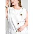 thumbnail image 4 of Conjunto elegante a rayas Roman Fashion /Tallas Extras, 9007 (Blanco) blanco 40, 4 of 6