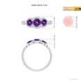 thumbnail image 4 of ANGARA Natural 0.45 Ct. Amethyst with Diamond Classic Ring in 14K White Gold for Women (Ring Size: 3), 4 of 9