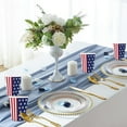 thumbnail image 5 of PATLOLLAV Patriotic Party Supplies Set, Red White Blue Paper Party Supplies, Patriotic Disposable Cutlery - Plates Napkins Cups - for Independence Day/Veterans Day, Serves 24 Guests, 5 of 6
