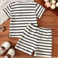 thumbnail image 4 of Girl Outfits Short Sleeve Tshirts and Shorts Summer Two Piece Sets Comfy Kids Clothing 6-12 Months 12-24 Months 2t 3t 4t 5t 6t 7t 8t 9t Children 9-10 Years, 4 of 7