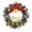 Style A, variant on Christmas Wreath, Artificial Snow Flocked with Red Bow Golden Bells Pine Cones Christmas Balls, 11.8 Inch 1 Pack, for Front Door Wall Window Fireplace Xmas Holiday Winter Home Party Decor
