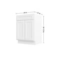 thumbnail image 2 of Furinno Shaker Bath Vanity Cabinet without Top , Ready to Assemble, 21 D x 24 W x 34.5 H, White, 2 of 7