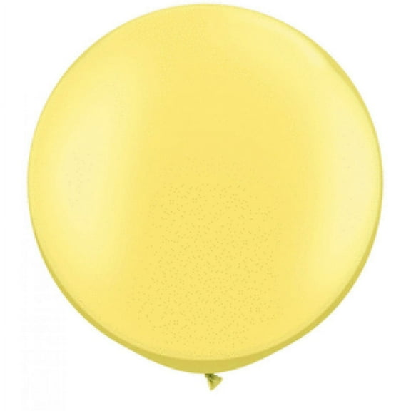 Koyal Wholesale Round Latex Giant Balloon (Pack of 2), 30", Pearl Lemon Chiffon