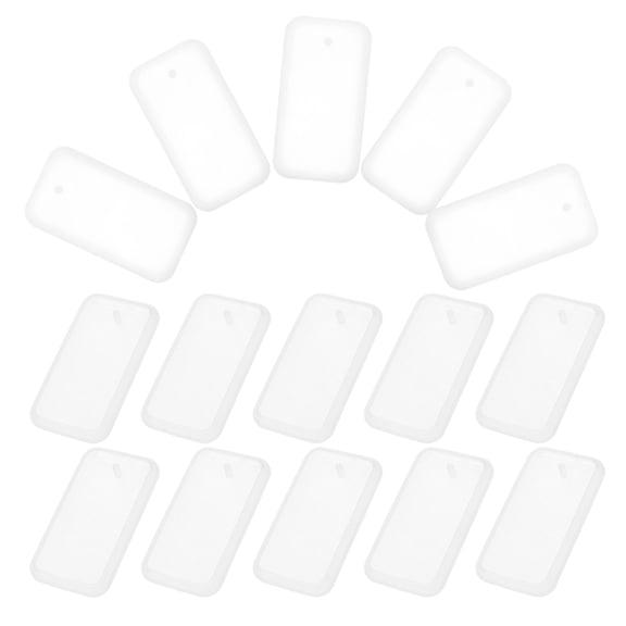 RENACLIPY 20Pcs Silicone Molds for Resin Keychain Jewelry Pendant Crafts Easy Casting White Flexible Material
