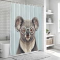 thumbnail image 6 of Blue Cola Shower Curtain, Waterproof Shower Curtains for Bathroom, Funny Animals Modern Art Washable Fabric Bathtub Curtain Set Bath Decor with 12 Hooks Standard 72"x72", 6 of 8