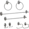 Bradley 8-Piece Bath Hardware Set, Brushed Satin Nickel