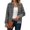 *Gray #, variant on ClodeEU Womens Cropped Plaid Jacket,Long Sleeve Zip Up Jacket With Pockets,Casual Jacket Coats Hot Pink #,Womens Plus XXL
