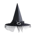 thumbnail image 4 of Sombrero de Halloween Yinane sombrero de personaje puntiagudo para adultos negro, 4 of 7