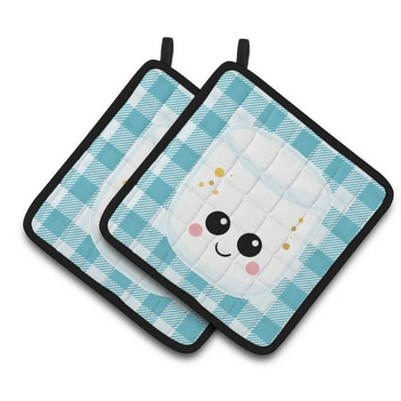 

Caroline s Treasures Marshmellow Face Pair of Pot Holders