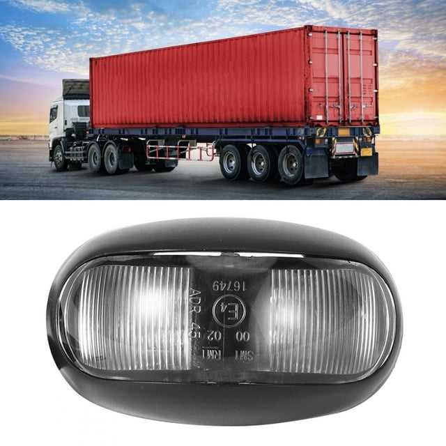 Side Marker Light, 10-30V 62x33x32mm Truck Side Indicator IP68 Waterproof PC Lens For Buses