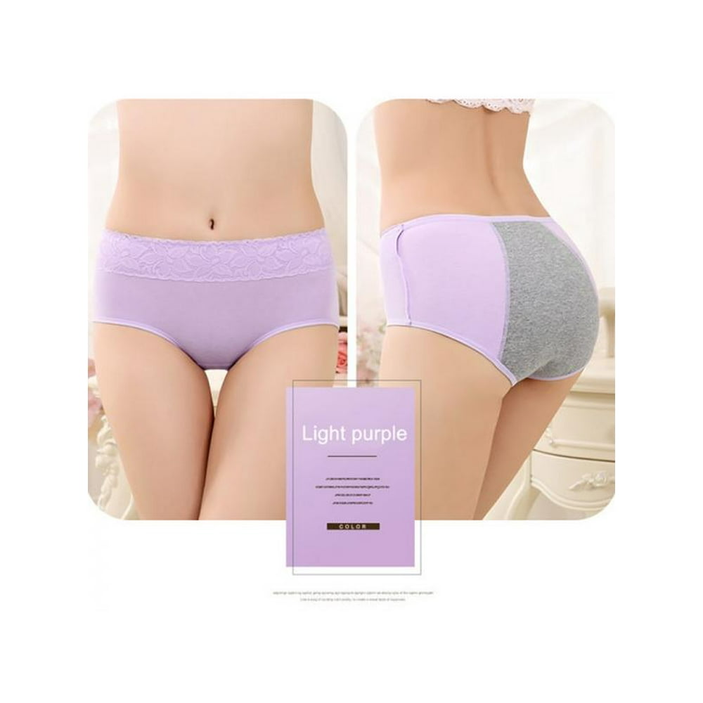 ODIANTRD Menstrual Period Underwear Women Cozy Lace Panties Ladies