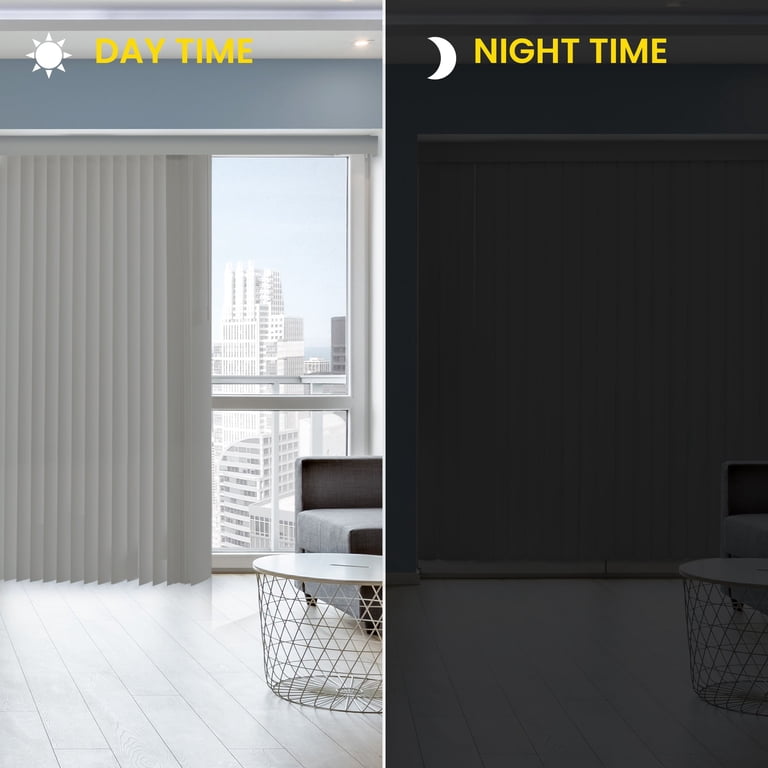 Cordless Vertical Blinds For Large Windows, 78 x 84, Gray photo 4
