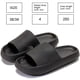 thumbnail image 2 of Zapatillas de nube para mujeres y hombres, ducha de masaje, baño, antideslizante, punta abierta, suela gruesa (negro), 2 of 5