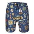 thumbnail image 3 of Balery Marine Nautical Traje de Baño Estilo Hawaiano para Hombre, Shorts de Secado Rápido con Bolsillos-3X-Large, 3 of 6