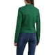 thumbnail image 3 of Chaqueta de motociclista recortada con cremallera de cuello alto de ante sintético para mujer Allegra K en verde oscuro, 3 of 6