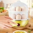 thumbnail image 5 of Linnome Mini Stainless Steel Double Layer Egg Cooker Small Kitchen Appliance for Soft or Hard Boiled Eggs Breakfast Preparation, 5 of 6