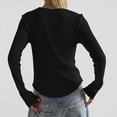 thumbnail image 4 of Annhoo Fall Tops for Women Casual Long Sleeve Crew Neck Knit Shirts Loose Solid Going out Basic Blouse Tees, 4 of 7
