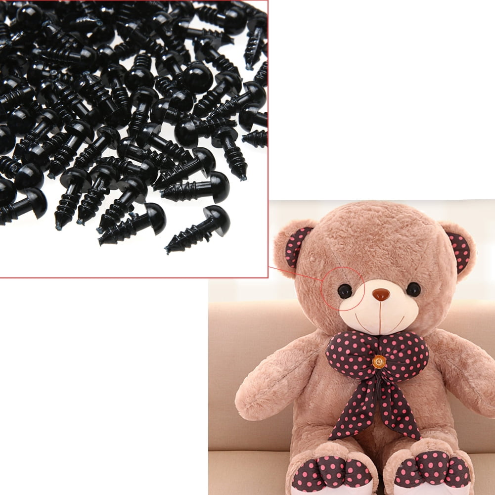 5-7mm Plastic Black Safety Eyes For Teddy Bear/Dolls/Toy Animal/Felting 100pcsPT 