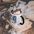 thumbnail image 5 of 3dRose, Fairies And Unicorn In The Snow, 11oz Two-Tone Black Mug, 5 of 7