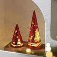 thumbnail image 3 of Illuminated Glass Christmas Tree Exquisite Holiday Decoration for Hotels Windows and Dining Table Centerpiece 2PCS, 3 of 3