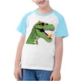 thumbnail image 4 of RXIRUCGD 2025 Vêtements d'Été pour Enfants Tout-Petits Garçons Filles Mode Mignon Col Rond Imprimé Manches Courtes Haut, 4 of 7
