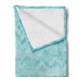 thumbnail image 2 of Turquoise Soft Flannel Fleece Throw Blanket, Geometric Design Chevron Patterns on Old Vintage Paper Contemporary Art Print, Cozy Plush for Indoor and Outdoor Use, 50" x 70", Turquoise, by Ambesonne, 2 of 5