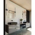 thumbnail image 4 of Sonneman Lighting  Stix 18-inch LED Satin Black Bath Bar, Frosted Shade, 4 of 7