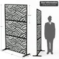 thumbnail image 2 of FOOWIN Outdoor Metal Privacy Screen Galvanized Decorative Screen, Black, 2 of 7